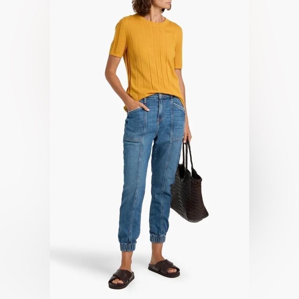 SIMKHAI Women’s Wiley Cropped Tapered Stretch Jeans Size 25
